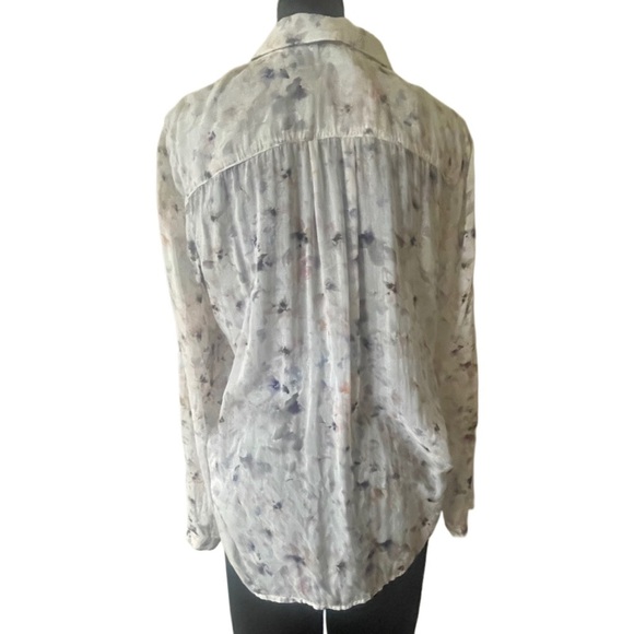 Beautiful Bella Dahl Button Down Blouse Top Size Large Spring 100% Rayon Femine - Picture 6 of 6